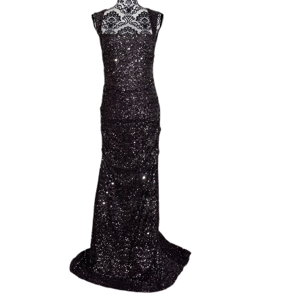 NICOLE MILLER Tyrian Sequin Gown